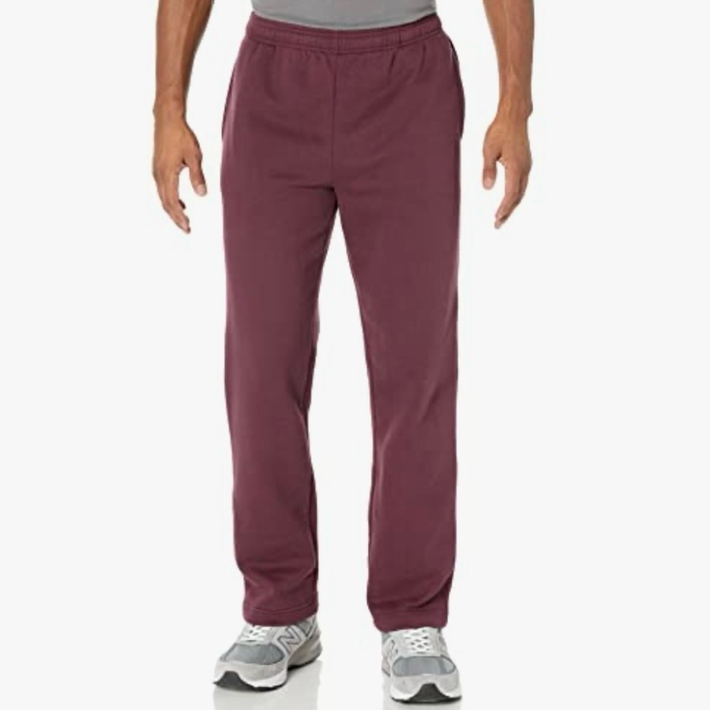 NWT Lot Bundle 3 Amazon Essentials Men's Burgundy Sweatpants Joggers Large